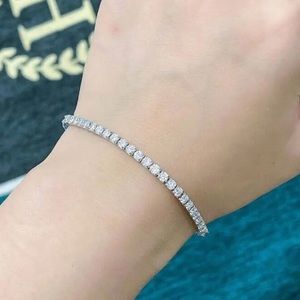 3mm round cut tennis bracelet